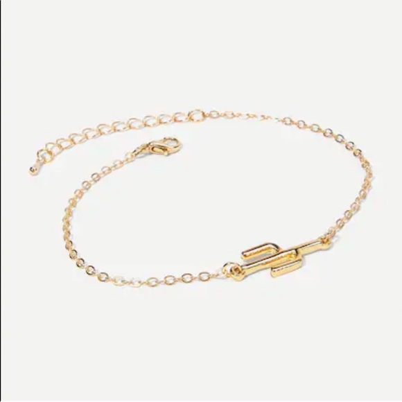 Minimalist Gold Cactus Bracelet - Picture 3 of 3